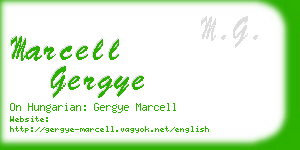 marcell gergye business card